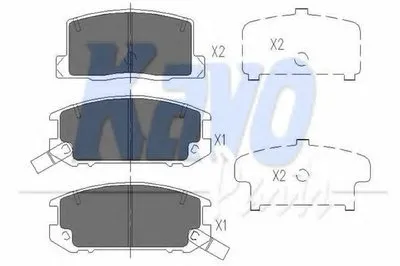 Комплект тормозных колодок, дисковый тормоз KAVO PARTS купить