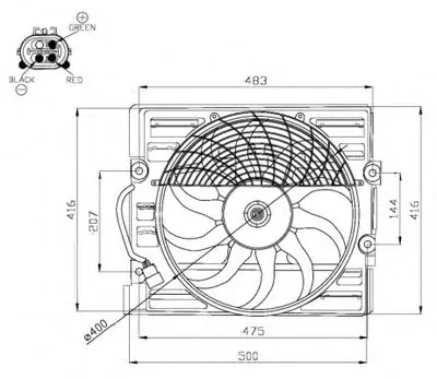 Вентилятор, охлаждение двигателя NRF купить