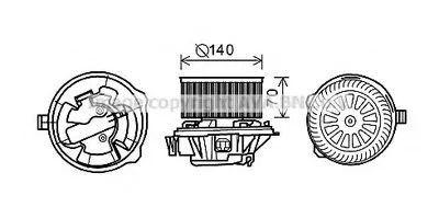 Электродвигатель, вентиляция салона AVA QUALITY COOLING купить