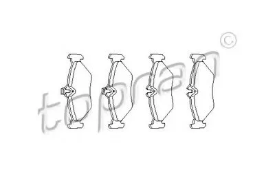 Комплект тормозных колодок, дисковый тормоз TOPRAN купить