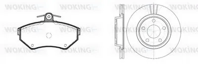 Комплект тормозов, дисковый тормозной механизм WOKING купить