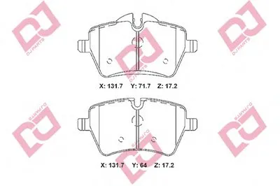 Комплект тормозных колодок, дисковый тормоз DJ PARTS купить