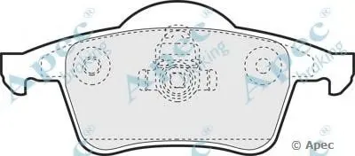 Комплект тормозных колодок, дисковый тормоз APEC braking купить