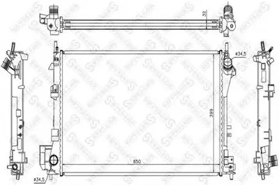 Радиатор, охлаждение двигателя STELLOX купить