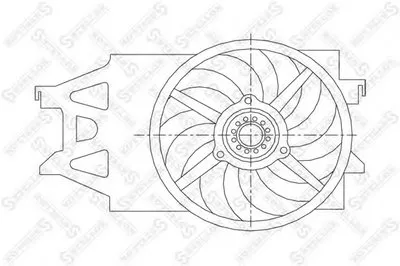 Вентилятор, охлаждение двигателя STELLOX купить