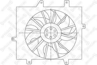 Вентилятор, охлаждение двигателя STELLOX купить