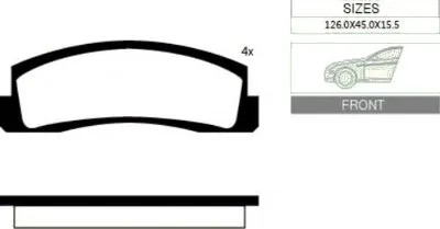 Комплект тормозных колодок, дисковый тормоз Front brake pads for LADA GOODWILL купить