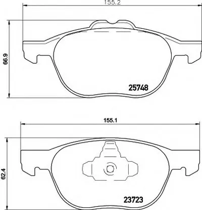 Комплект тормозных колодок, дисковый тормоз HELLA купить