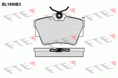 Комплект тормозных колодок, дисковый тормоз FTE купить
