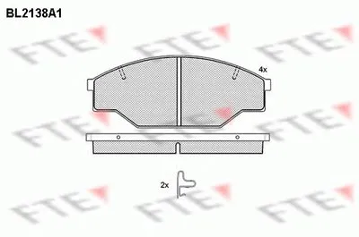 Комплект тормозных колодок, дисковый тормоз FTE купить