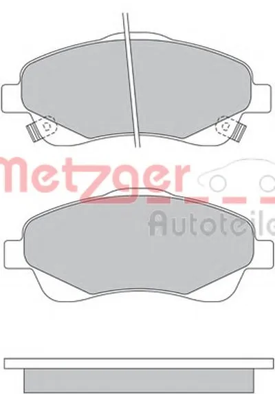 Комплект тормозных колодок, дисковый тормоз METZGER купить