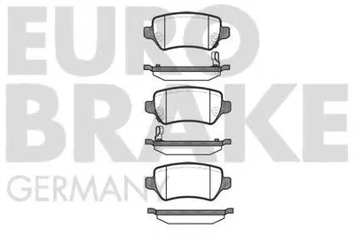 Комплект тормозных колодок, дисковый тормоз EUROBRAKE купить