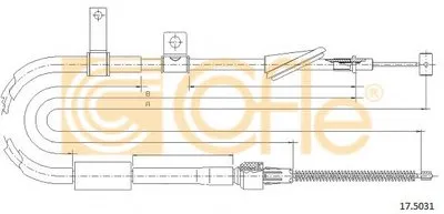 Трос, стояночная тормозная система COFLE купить