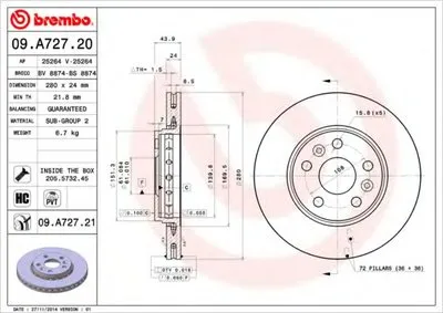 Тормозной диск COATED DISC LINE BREMBO купить