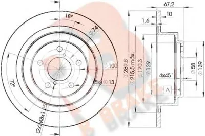 Тормозной диск R BRAKE купить