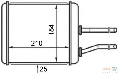 Теплообменник, отопление салона BEHR HELLA SERVICE HELLA купить