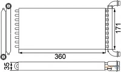 Теплообменник, отопление салона BEHR HELLA SERVICE HELLA купить