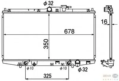 Радиатор, охлаждение двигателя BEHR HELLA SERVICE HELLA купить
