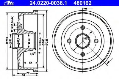 Тормозной барабан ATE купить
