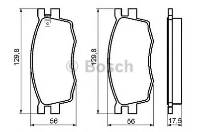 Комплект тормозных колодок, дисковый тормоз BOSCH купить