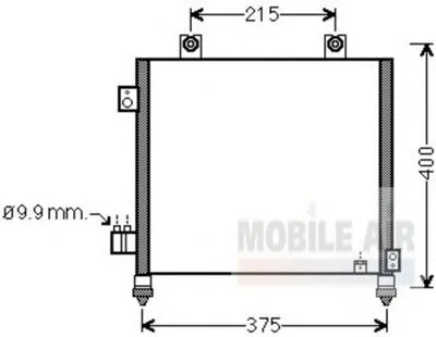 Конденсатор, кондиционер VAN WEZEL купить