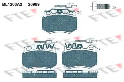 Комплект тормозных колодок, дисковый тормоз FTE купить