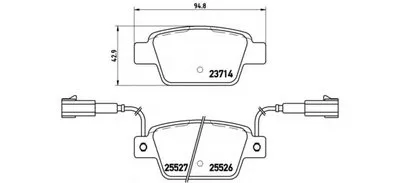 Комплект тормозных колодок, дисковый тормоз BREMBO купить