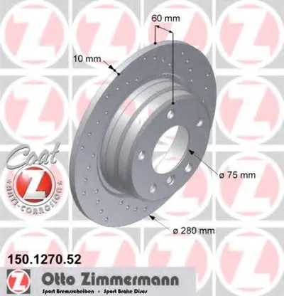 Тормозной диск SPORT BRAKE DISC COAT Z ZIMMERMANN купить
