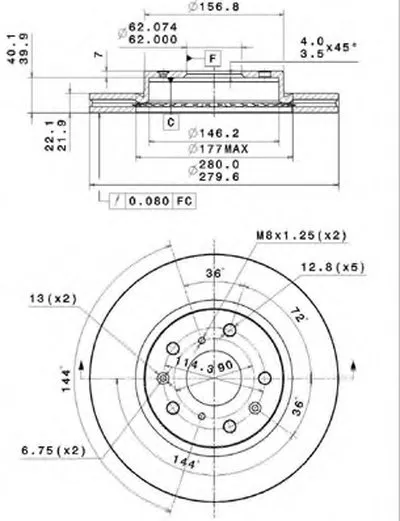 Тормозной диск AP METZGER купить