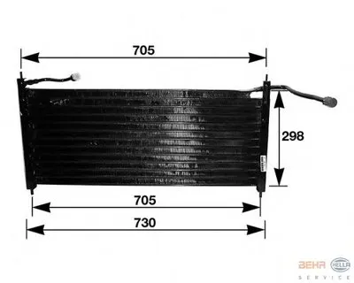 Конденсатор, кондиционер BEHR HELLA SERVICE купить