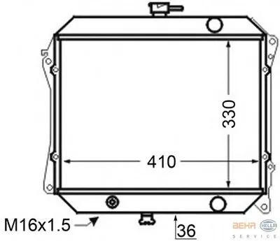 Радиатор, охлаждение двигателя BEHR HELLA SERVICE купить