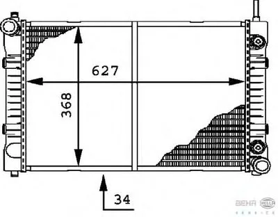 Радиатор, охлаждение двигателя BEHR HELLA SERVICE купить