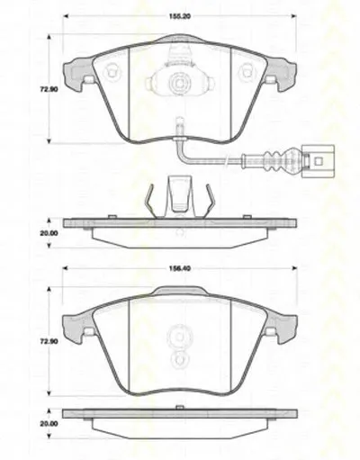 Комплект тормозных колодок, дисковый тормоз TRISCAN купить