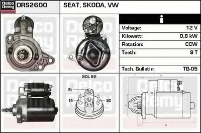 Стартер Remanufactured REMY (Light Duty) DELCO REMY купить