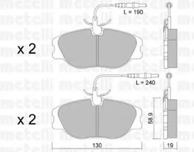 Комплект тормозных колодок, дисковый тормоз METELLI купить