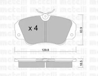 Комплект тормозных колодок, дисковый тормоз METELLI купить
