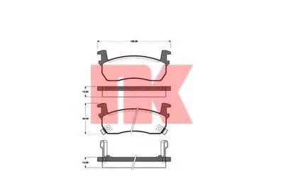 Комплект тормозных колодок, дисковый тормоз NK купить