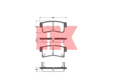 Комплект тормозных колодок, дисковый тормоз NK купить