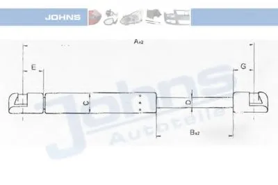 Газовая пружина, крышка багажник JOHNS купить
