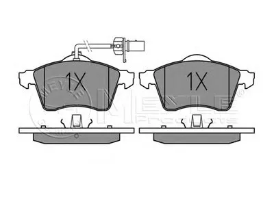 Комплект тормозных колодок, дисковый тормоз MEYLE купить