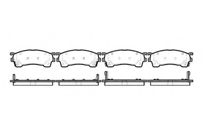 Комплект тормозных колодок, дисковый тормоз REMSA купить
