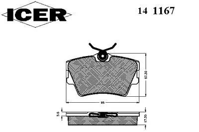 Комплект тормозных колодок, дисковый тормоз ICER купить