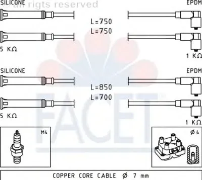 Комплект проводов зажигания FACET купить
