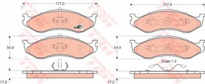 Комплект тормозных колодок, дисковый тормоз COTEC TRW купить