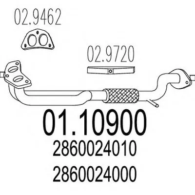 Труба выхлопного газа MTS купить