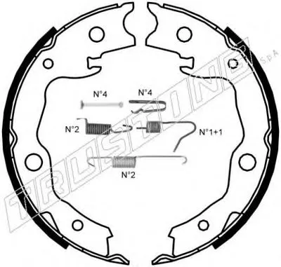 Комплект тормозных колодок, стояночная тормозная система TRUSTING купить