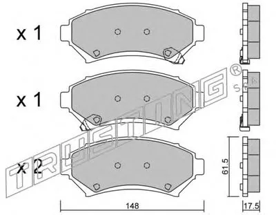 Комплект тормозных колодок, дисковый тормоз TRUSTING купить