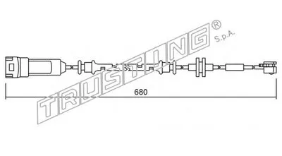 Сигнализатор, износ тормозных колодок TRUSTING купить