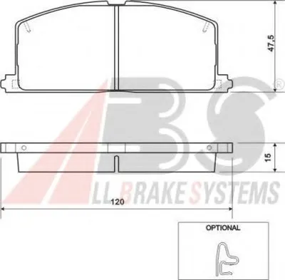 Комплект тормозных колодок, дисковый тормоз A.B.S. купить