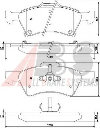 Комплект тормозных колодок, дисковый тормоз A.B.S. купить
